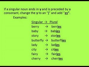 5th Grade Singular and Plural Nouns