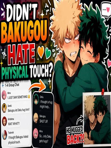 "Didn't Bakugou Hate Physical Touch?" 🧡💚🔥#textstories #mha #bnha #trending #viral #deku #bakugo