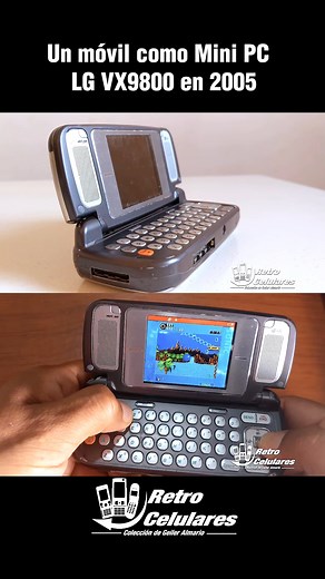 Un Móvil como Mini PC | LG VX9800 en 2005 👇Video Completo👇 https://youtu.be/LsZ9cL9ZYI0 móvil del 2005 de la marca surcoreana que lanzara en Estados Unidos con la operadora Verizon, quizás por eso es poco conocido en latinoamerica u otra parte del mundo, este movil llama la atención por su particular diseño simulando una mini computadora portátil. Teclado QWERTY completo; pantallas de alta calidad; EV-DO capaz; Reproductor de mp3; Mini ranura para tarjeta SD; Cámara de 1.3 megapíxeles; Bluetoo