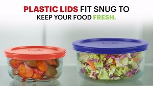 Pyrex Simply Store (5-Pack) Large Glass Food Storage Containers Set, (3, 6 & 11 Cup) Meal Prep Containers With BPA-Free Lids, Dishwasher & Microwave Safe
