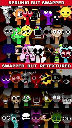 Sprunki But Swapped VS Sprunki But Swapped Retextured *Mix Version* #sprunki
