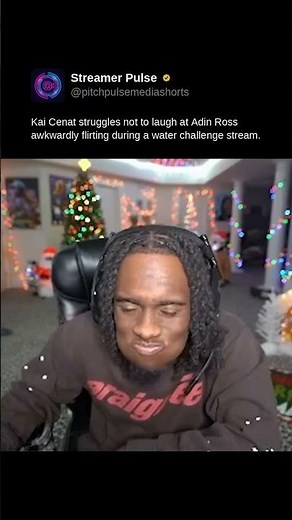 Kai Cenat struggles not to laugh at Adin Ross awkwardly flirting during a water challenge stream.