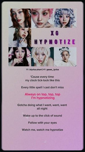 Watch me Hypnotize #xg #hypnotize #kpop #lyrics #fyp