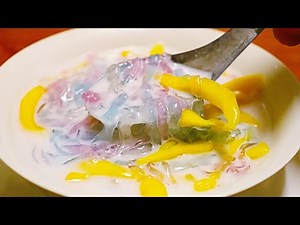 បង្អែមលូតស្វិត - Tapioca Shredded Dessert Recipe [Samphos Cooking Food]
