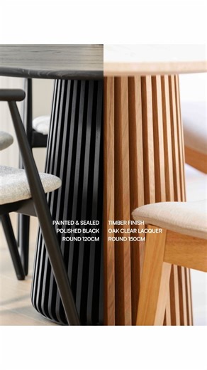 OZ Design. For Life. on Instagram: "The Pila Collection brings sculptural design into the heart of your home — from living to dining, each piece balances form, function, and warmth. Available in a range of finishes. SHOP now! #OZDesign #PilaCollection #LivingSpaces #DiningSpaces #HomeInspiration #InteriorStyling #NeutralInteriors #AustralianDesign #TimberFurniture"