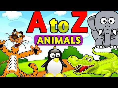 A to Z Animals Name | English Alphabet A to Z | Wild Animals | Elephant ELI Unicorn | ABC Spotlight
