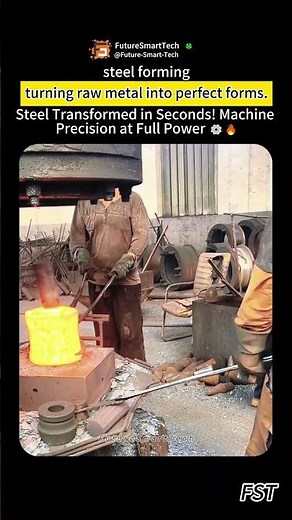 Steel Transformed in Seconds! Machine Precision at Full Power ⚙️🔥