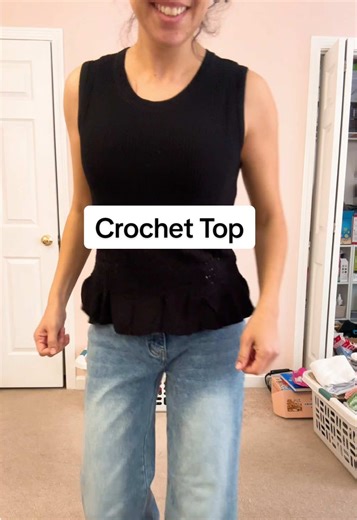 Women’s crochet tank top. It’s so darn cute and flattering. | crochet tops
