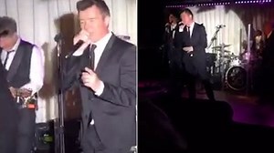 Sing along: Rick Astley performs classics at album launch