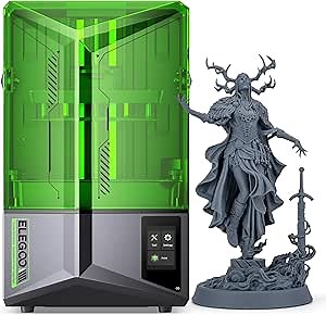 ELEGOO Saturn 4 12K MSLA Resin 3D Printer, 10 Inch Mono LCD, One-Click Auto Leveling, Intelligent Mechanical Sensor, COB + Fresnel Collimating Lens, Large Printing Size 218.88mmx122.88mmx220mm