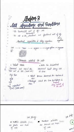 The fundamental unit of life | Class 9th biology chapter 1 | Handwritten notes with pdf | #notes