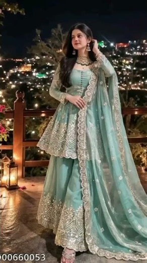 Sea Green Peplum Set Back Design 😍 Dori Work | Party Wear