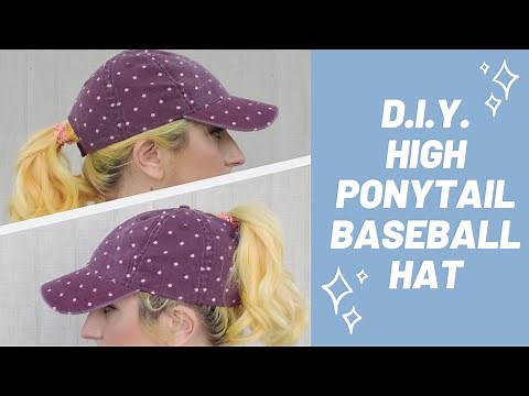 DIY HIGH PONYTAIL BASEBALL HAT | Kirby Rose