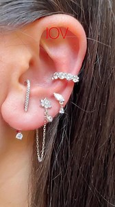 14K views · 3.6K reactions | ✨ Sparkle and Shine ✨ Elevate your style with our stunning sterling silver earrings adorned with CZ and paired with a dazzling round stones earcuff.  Discover the epitome of elegance and sophistication at IOV JEWELRY.  #IOVJewelry #ElegantEarrings #SterlingSilverGlam #SparklingStones #JewelryObsession | IOV jewelry | Facebook