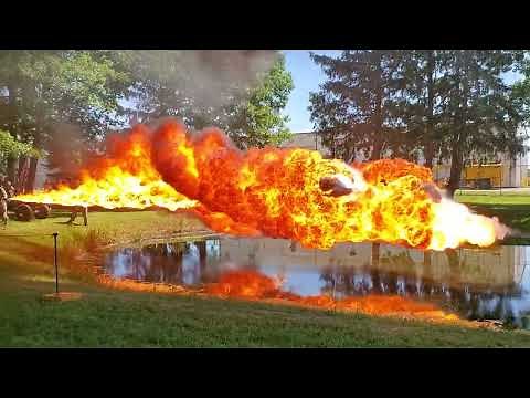 M2 Flamethrower demonstration