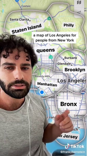 I made a map of Los Angeles for all the New Yorkers out there. best parts of LA. best places to live in LA. Best neighborhoods in LA. #nyc #losangeles