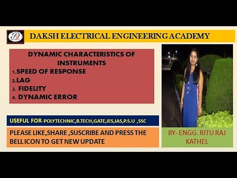 DYNAMIC CHARACTERISTICS OF INSTRUMENT- 1.SPEED OF RESPONSE, 2. LAG, 3. FIDELITY, 4. DYNAMIC ERROR