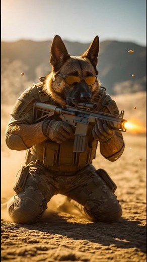 Mission Desert Storm: Sniper Dog in Action! #SniperDog #MilitaryShort #ArmyDog