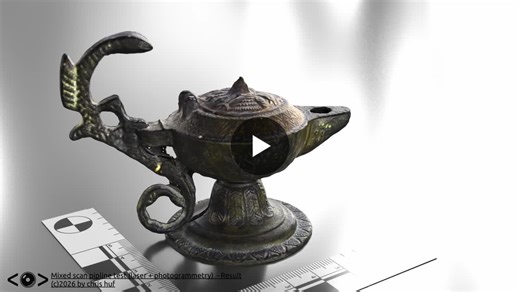 Mixed scan pipeline test. Laser + Photgrammetry on a small oil lamp Stil needs some refinement. Mesh created by photogrammetry + 3d coat autopo. Color / Roughness / Metallic texture derived from… | Chris Huf