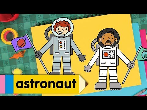 How to Draw An Astronaut | Kids Drawing Lesson | Step By Step