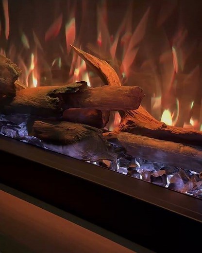Sleek, Smart, Stunning - The Sabrina Modern Electric Fireplace is a Vibe 🔥 #electricfireplace