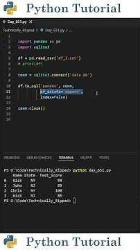 Load Pandas DataFrame into SQLite | Python Tutorial