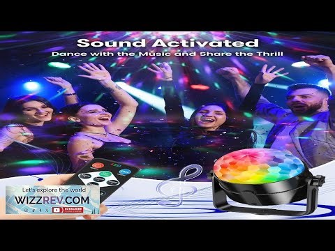 RGB Sound Activated LED Disco Ball Light with Remote Control Rotating DJ