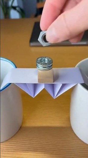 Paper Bridge Strength Test#shorts #diy #engineering #experiment #paper