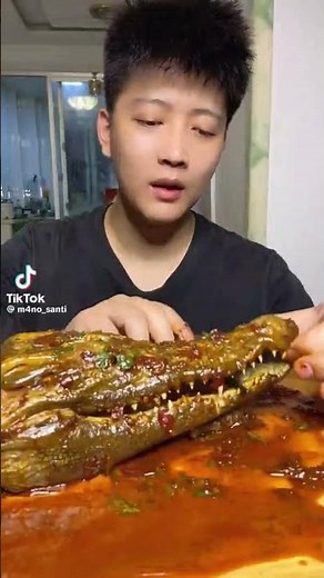 How do they eat crocodile meat?