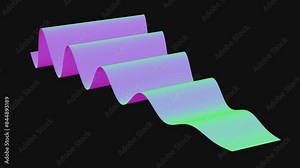 Puffed: Sine abstract plane geometry wave abstract landscape animation art generative technology Design Motion color