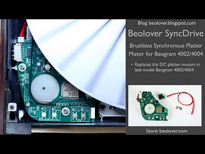 Beolover SyncDrive: DC Platter Motor Replacement for Beogram 4002 and 4004.