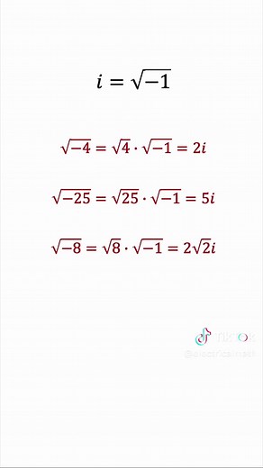 Complex numbers in 1 minute. The imaginary unit, i. This video explains what the number i means, how to write the square root of any negative number in terms of i, and how to find any integer power of i. #math #numbers #algebra #complex #geometry #calculus #physics #engineering