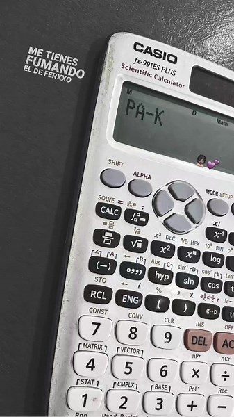 Cómo escribir 'pa k' de Álvaro Díaz en la calculadora