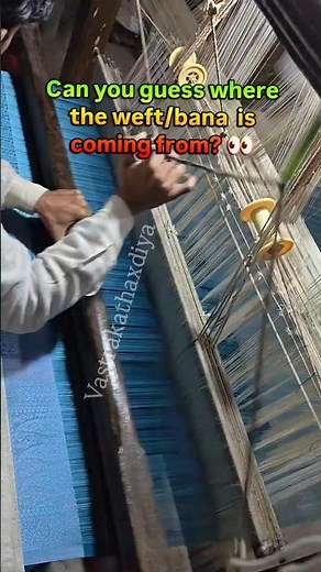 Fly shuttle loom weaving a Tanchoi Benarasi saree!!