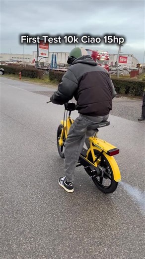 Simone Tonoli on Instagram: "First test Ciao 10k 75cc #piaggiociao #moped #bike #twostroke"