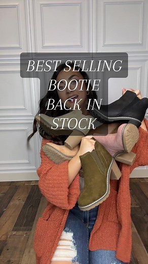 Our Best Selling Bootie Is Back In Stock!! ✨🥰 #boots #bootseason #fallseason #fallstyle #fallshoes #backinstock #fashiontiktok #fall