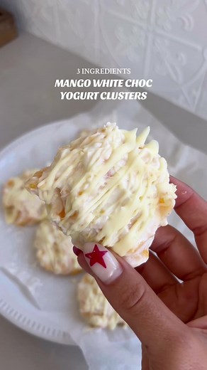 3-Ingredient Mango White Chocolate Yogurt Clusters Recipe