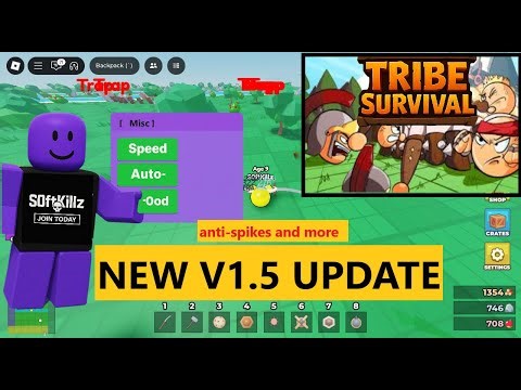 [NEW] TRIBE SURVIVAL SCRIPT | V1.5 | ANTI-SPIKES, NO WATER PUSH, ESP & MORE