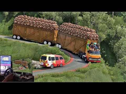 Overloaded Trailer - the most dangerous road | Euro Truck Simulator 2 Logitech G29 GamePlay