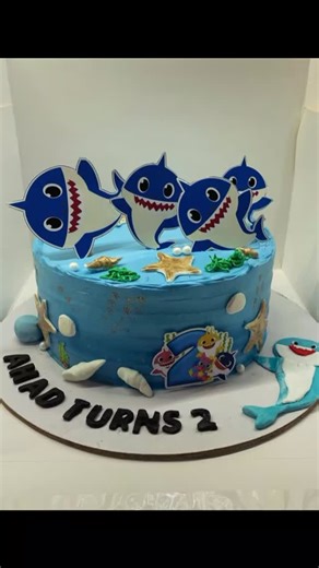 Noor Sheikh on Instagram: "Baby shark theme cake.😍🐟#noorilicious #foryou #bakes #cakes #bakers"