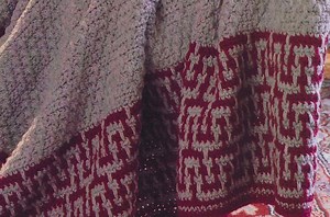 Greek Keys CROCHET PATTERN Mosaic Stitch Afghan Gray Red Manly Blanket for Him - Etsy