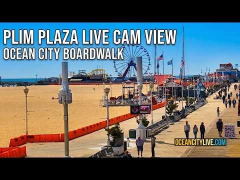 Ocean City, MD Boardwalk & Beach Cam: Plim Plaza Hotel Real-Time Views