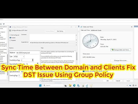 How to Synchronize Time Between Domain and NTP Clients Daylight Saving Time Issue Using Group Policy