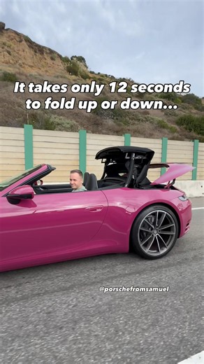 Operating convertible rooftop at 45mph! #porsche911 #porsche992 #convertible