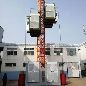 [Hot Item] 1-2 Ton High Rise Building Construction Double Cabins Hoist Lift Elevator