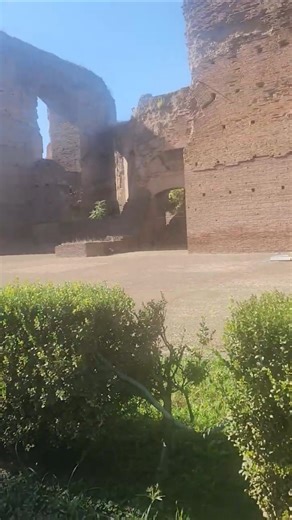 Entering Ancient Baths of Caracalla Rome Italy