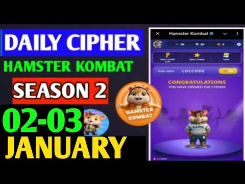 Hamster Kombat Dev Game Daily Cipher 2 January | Hamster Kombat Daily Cipher Code | Daily Combo