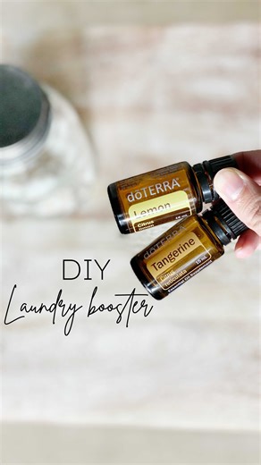 DIY laundry booster- great for extra cleaning and softening clothes naturally as well When I first learned about different DIYs I thought no way that takes way too much time. Then I tried many things and realized it takes less than one minute a lot of times 🙈 AND saves me money. Plus cuts out many toxins including hormone disrupters that are often in laundry products You can add your favorite Doterra oils. Some great ideas- on guard, purify, any citrus, lavender Who is going to try this out?! F