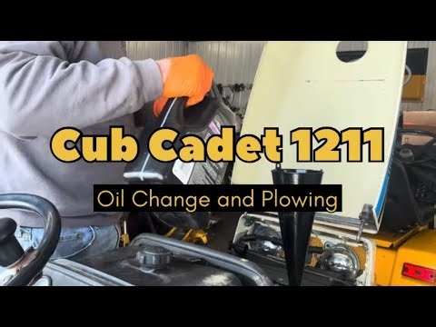 Cub Cadet 1046-1211-1250-1772 Oil Change To Snow Plowing