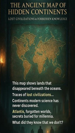 Ancient Map Reveals Lost Continents Science Can’t Explain! #darkhistory #shorts